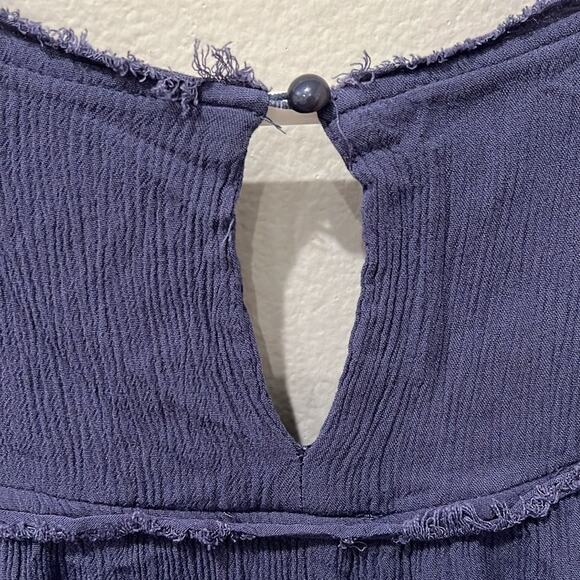 Daytrip Blue Woven Flowy Mini Dress | Large - Picture 7 of 11